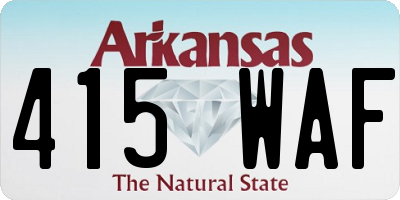 AR license plate 415WAF
