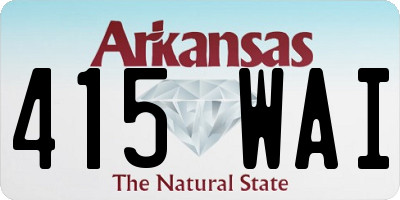 AR license plate 415WAI