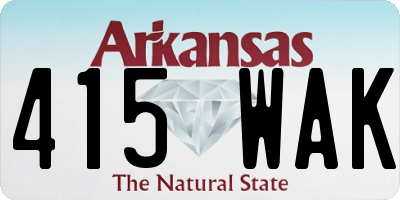 AR license plate 415WAK