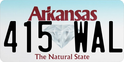 AR license plate 415WAL