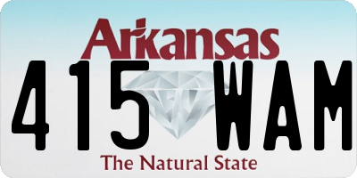 AR license plate 415WAM