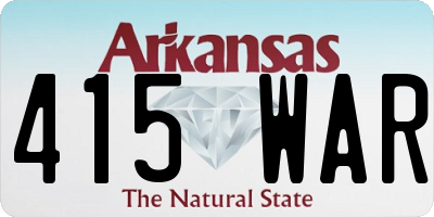AR license plate 415WAR