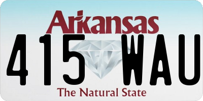 AR license plate 415WAU