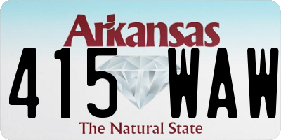 AR license plate 415WAW