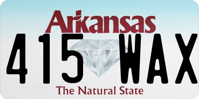 AR license plate 415WAX