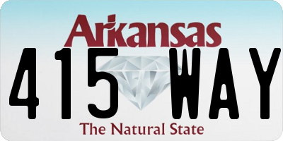 AR license plate 415WAY