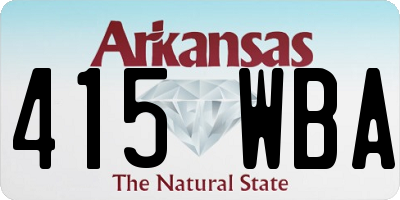 AR license plate 415WBA