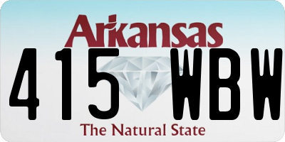 AR license plate 415WBW