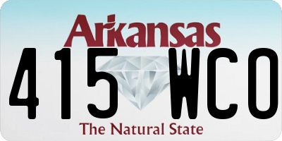 AR license plate 415WCO