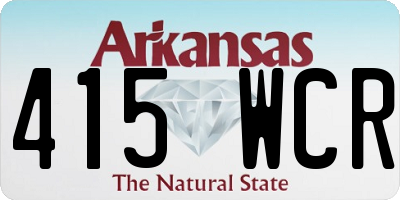 AR license plate 415WCR