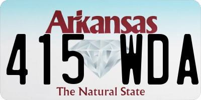 AR license plate 415WDA