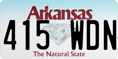 AR license plate 415WDN