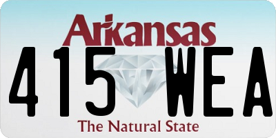 AR license plate 415WEA