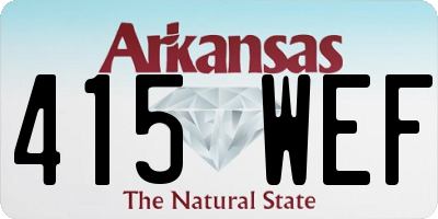 AR license plate 415WEF