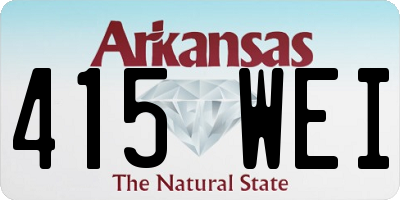 AR license plate 415WEI