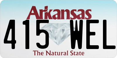 AR license plate 415WEL