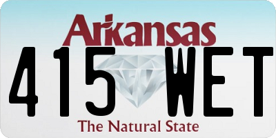 AR license plate 415WET