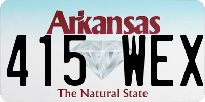 AR license plate 415WEX