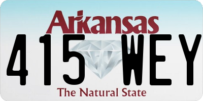 AR license plate 415WEY