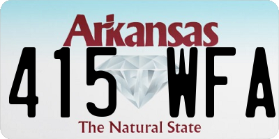 AR license plate 415WFA