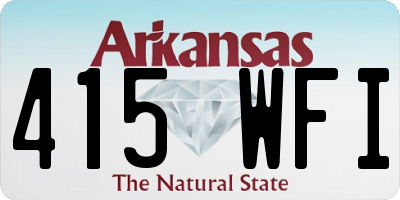 AR license plate 415WFI