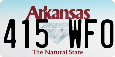 AR license plate 415WFO