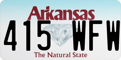 AR license plate 415WFW
