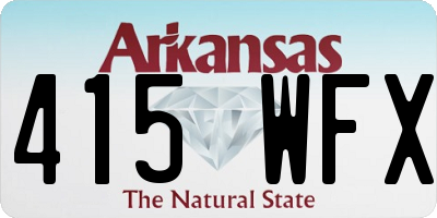 AR license plate 415WFX