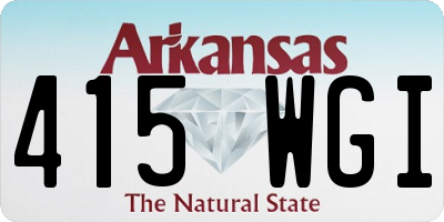 AR license plate 415WGI