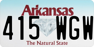 AR license plate 415WGW
