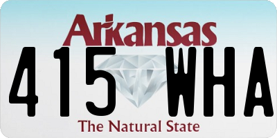 AR license plate 415WHA