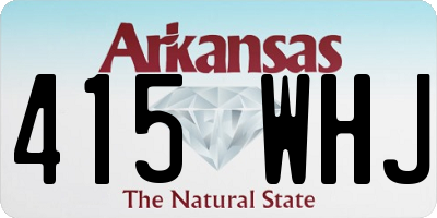AR license plate 415WHJ
