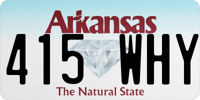 AR license plate 415WHY