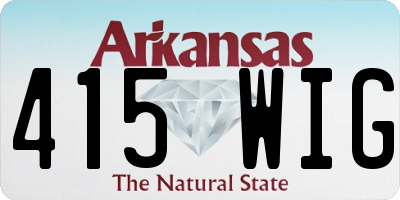AR license plate 415WIG