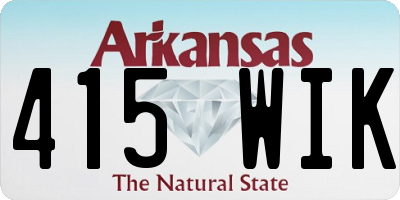 AR license plate 415WIK