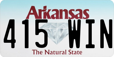 AR license plate 415WIN