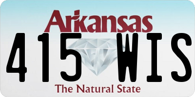 AR license plate 415WIS