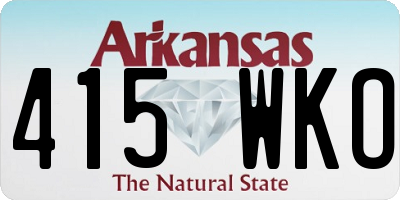 AR license plate 415WKO