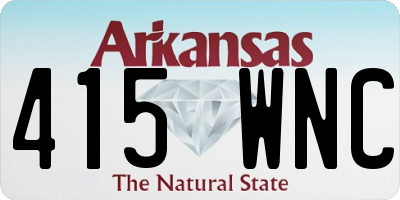 AR license plate 415WNC