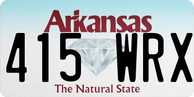 AR license plate 415WRX