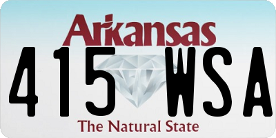 AR license plate 415WSA