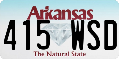 AR license plate 415WSD