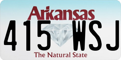 AR license plate 415WSJ