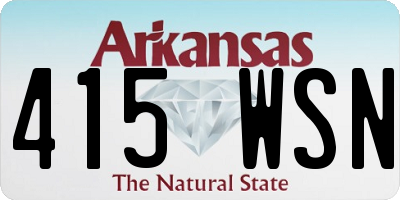 AR license plate 415WSN