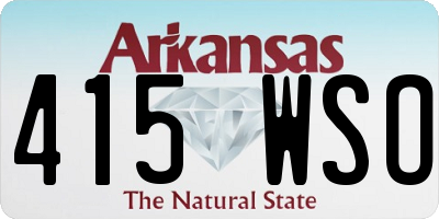 AR license plate 415WSO