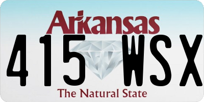 AR license plate 415WSX