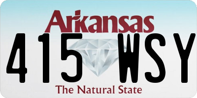 AR license plate 415WSY