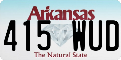 AR license plate 415WUD