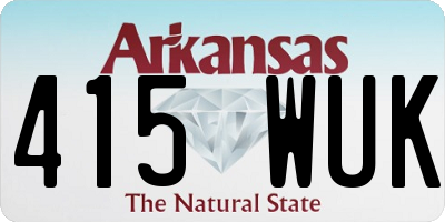 AR license plate 415WUK
