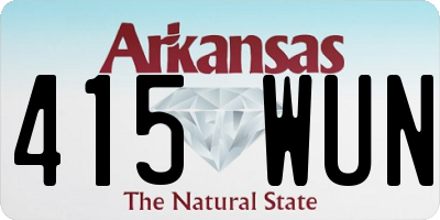 AR license plate 415WUN